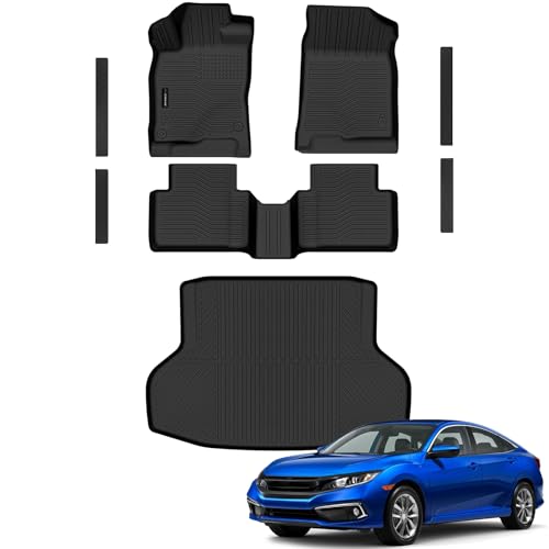 Floor Mats Cargo Mat Door Sill for Honda Civic Sedan 2016