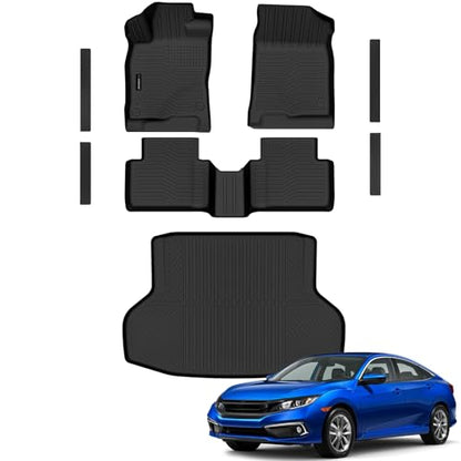 Floor Mats Cargo Mat Door Sill for Honda Civic Sedan 2016