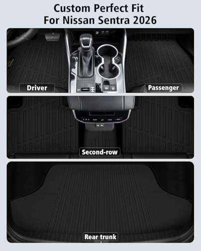 Floor Mats & Cargo Liner Custom Fit for Nissan Sentra 2026