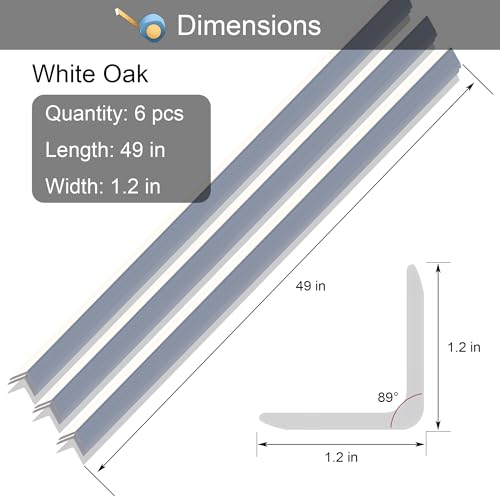 6 Pcs 49" Wall Corner Protector Trim