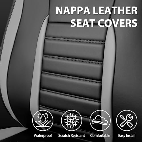Nappa Leather Car Seat Covers Front Seats