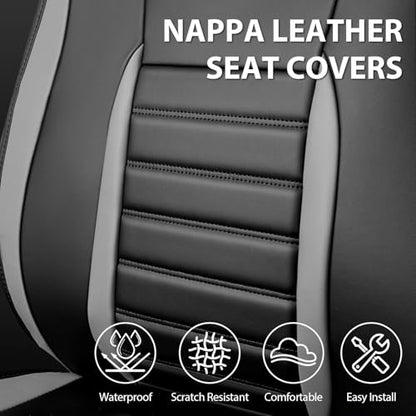 Nappa Leather Car Seat Covers Front Seats