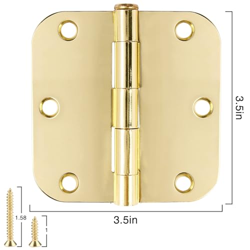 Rounded Door Hinges 3.5" X 3 1