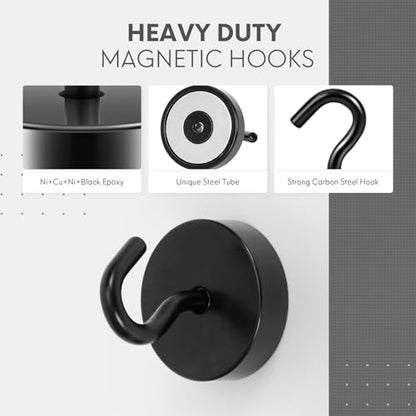 Magnetic Hooks Steel Tube Design for Cruise (10 Count)