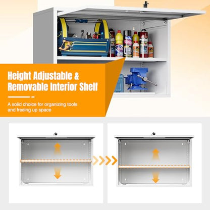 Bathroom Wall Cabinet Medicine Cabinet Over The Toilet Storage Upper Storage Cabinet Metal Wall Cabinet Garage Assembly Required White