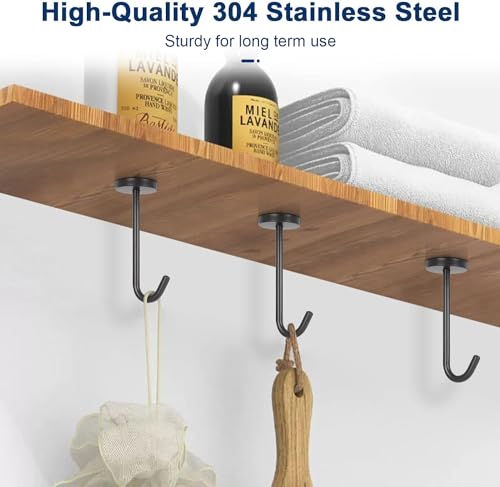 Coat Hooks Wall Mount Hooks for Hanging Hat Hurse Robe (6 Count)