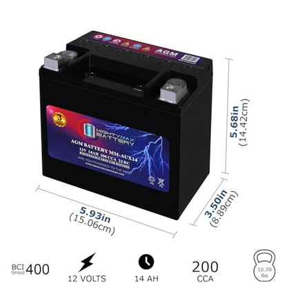 MM AUX14 Auxiliary Battery 12V 14Ah