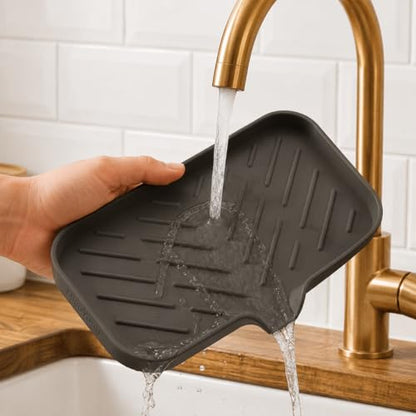 Silicone Soap Dish with Drain Spout