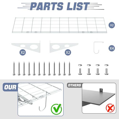 2 Pack Garage Wall Shelves