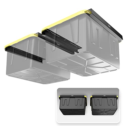 Heavy Duty Overhead Garage Storage Rack for 2 Bins. Adjustable Width