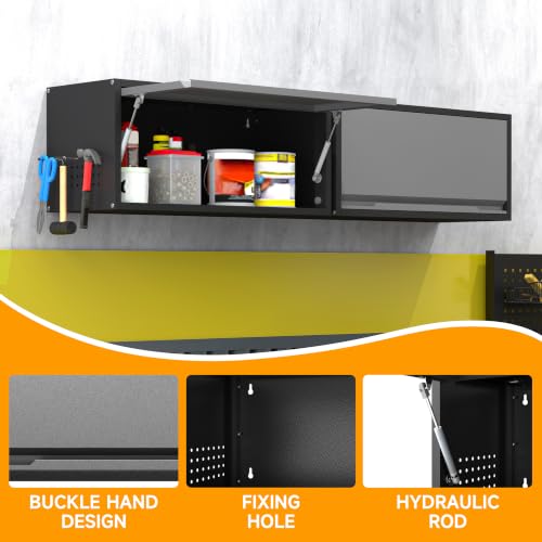 Metal Garage Wall Cabinet with Doors Side with Holes