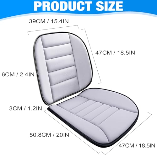 Car Seat Cushion and Lumbar Support Pillow 1.2'' Thick Memory Foam Desk Chair Cushion Back Support for Automotive Seat Driver