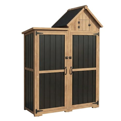 Outdoor Storage Cabinet Weatherproof with 3 Adjustable Shelves