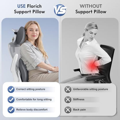 Lumbar Support Pillow and Neck Pillow for Office Chair Car
