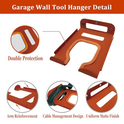 1 Pack Heavy Duty Weed Eater Hanger Wall Mount for Trimmers and Tools (7.7603 Ounce)