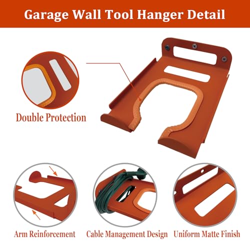 2 Pack Heavy Duty Weed Eater Hanger Wall Mount for Trimmers and Tools (7.7603 Ounce)