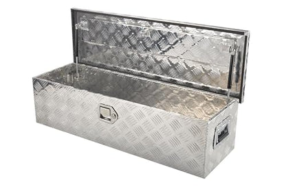 39 Inch Aluminum Tool Box 5 Bar Tread ToolBox for Truck Bed Car Outdoor