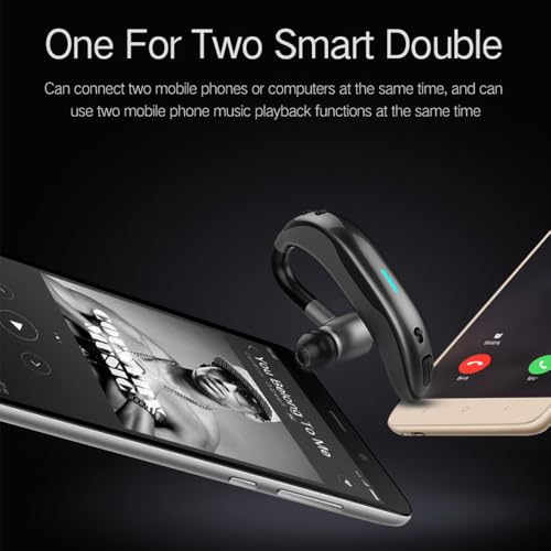 Bluetooth Earpiece Headphone Dual Noise Cancelling Mic Painless Open