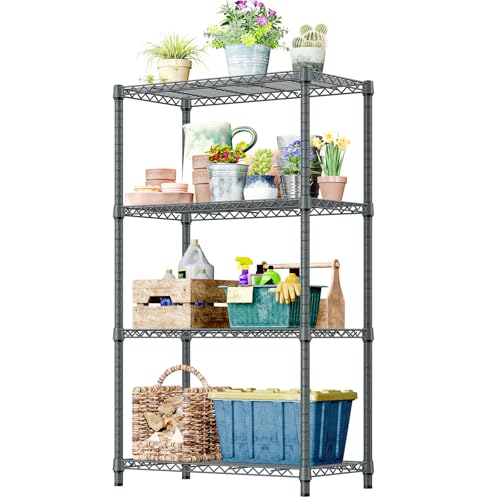 4 Tier Outdoor Metal Storage Shelving Unit