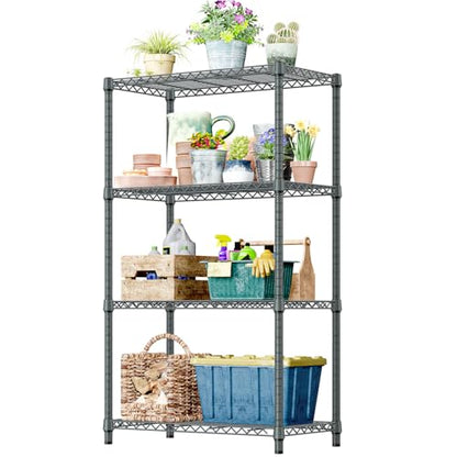 4 Tier Outdoor Metal Storage Shelving Unit