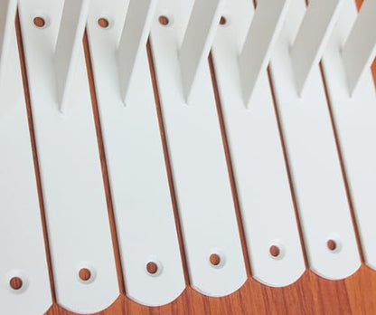 16 Pack L10 x H 8" White Heavy Duty Shelf Brackets with Screws Metal Shelf Brackets Shelf Support Angle Brackets for Shelves L Brackets Heavy Duty Floating Shelf (16 Count)