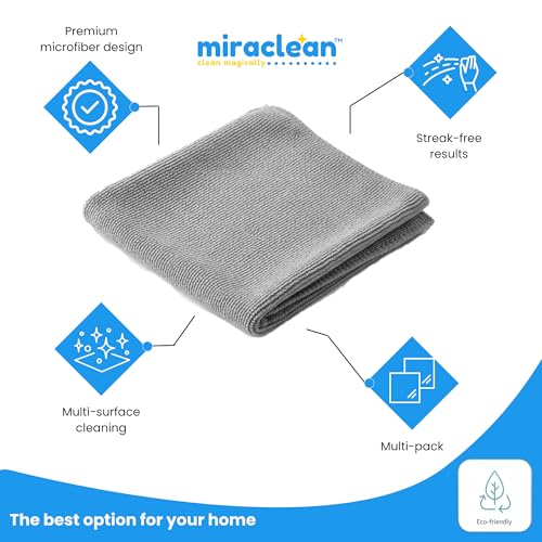 Microfiber Cleaning Cloth Grey 12 Pack Premium Microfiber Towels for Cars (12 Count)
