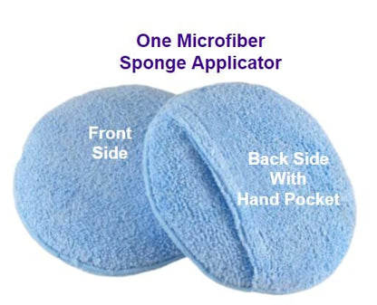 Microfiber Applicator Sponge & 2 16in Towels