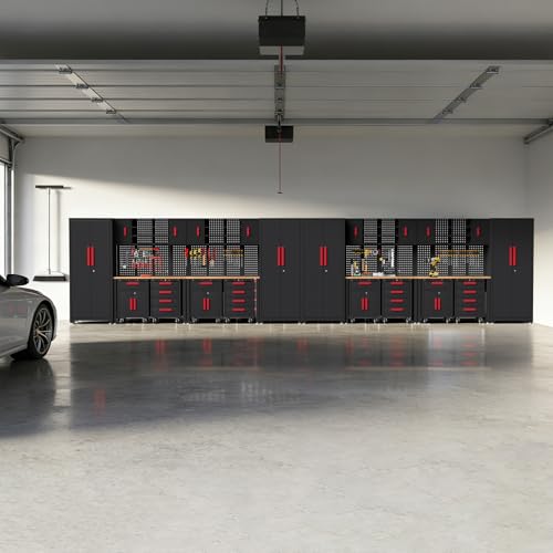 24Pcs Garage Cabinet Storage System