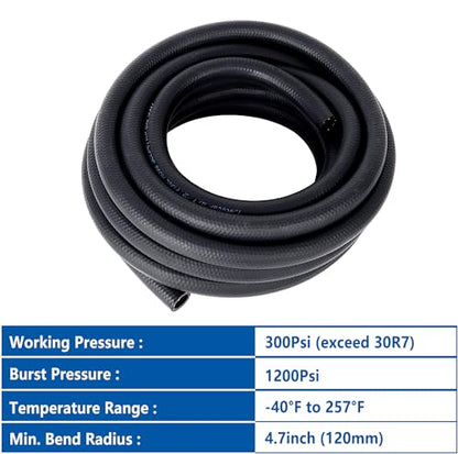 Rubber Fuel Hose Line Push Lock 1 (25 Foot)