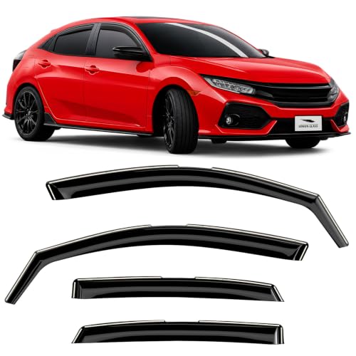 in Channel Extra Durable Rain Guards for Honda Civic 2016 (4 Count)