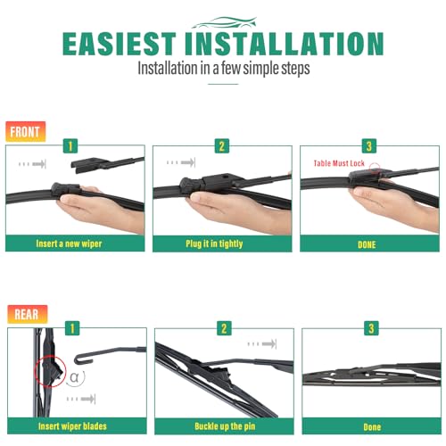 Windshield Wiper Blades Replacement for Chevy Trax Buick Encore
