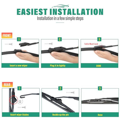 Windshield Wiper Blades Replacement for Chevy Trax Buick Encore