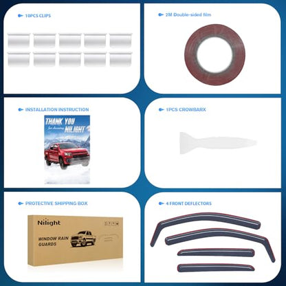 in Channel Rain Guards for Chevy Colorado GMC Canyon 2015
