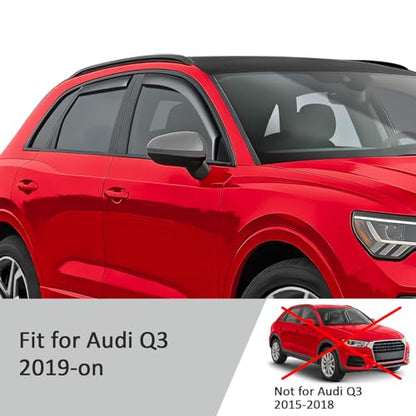 in Channel Extra Durable Rain Guards for Audi Q3 2019 (4 Count)