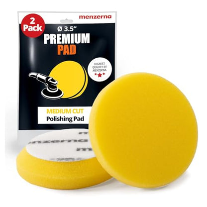 3.5 Inch 2X Premium Polishing Pads I Medium Fine Cut (2 Count)