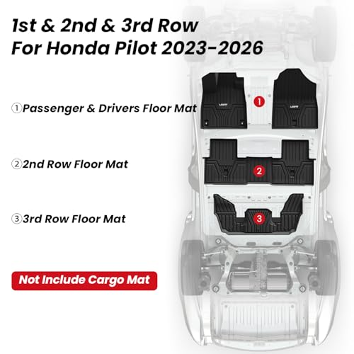 All Weather Floor Mats for Honda Pilot 2023