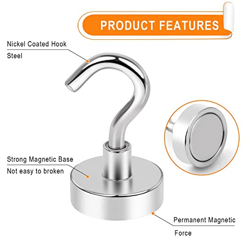 Magnetic Hooks 30lbs Strong Magnets Hook 36 Pack