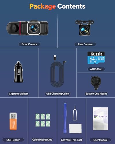 3 Channel Dash Cam Front Rear Inside