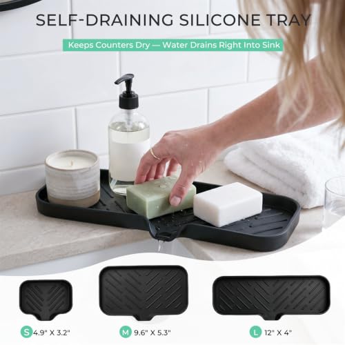 Silicone Soap Dish with Drain Spout