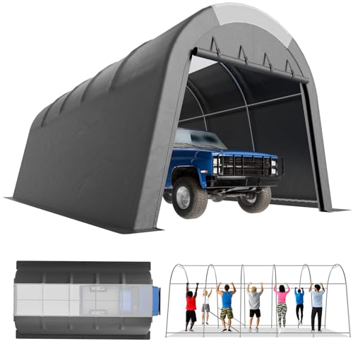 Carport Canopy 12x20 FT Heavy Duty with Translucent Roof