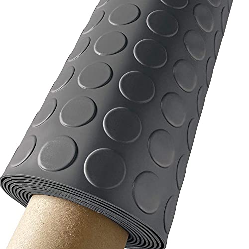 Large Coin Pattern Vinyl Garage Floor Protector Mat