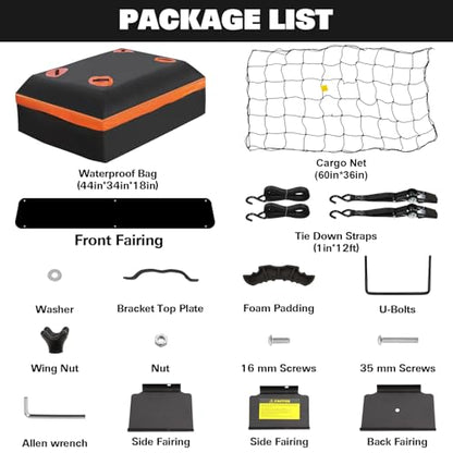 Roof Rack Carrier Basket Universal Rooftop 64" x 39" x 5" Large Size Roof Rack + Waterproof Bag