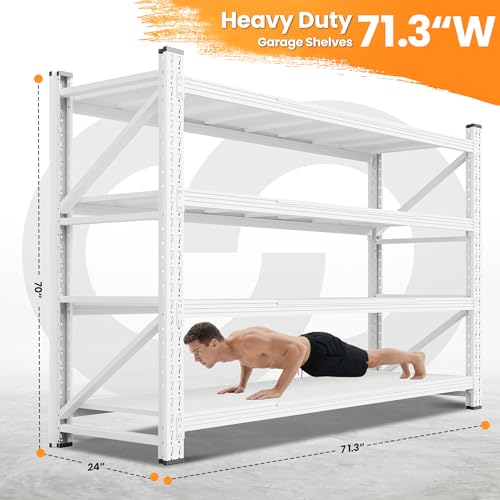 71.3” Wide Heavy Duty Metal Garage Shelving