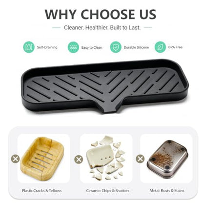 Silicone Soap Dish with Drain Spout