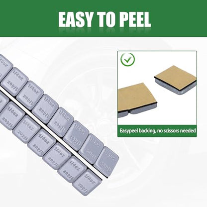 1 4 oz Stick On Wheel Weights 715pcs 5kg Bulk Pack Low Profile Grey