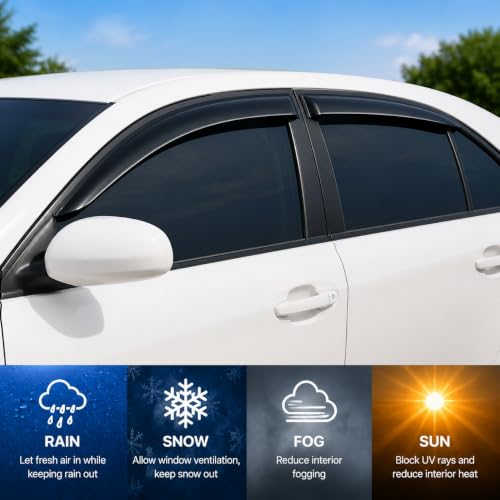 4PCS Side Window Wind Deflectors for Honda Odyssey 2005