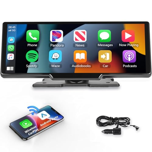 10.26" Touchscreen Wireless Carplay Portable Car Stereo Android Auto
