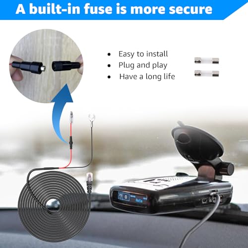 Radar Detector Hardwire Kit with RJ11 Plug for Uniden R1 R3 R4 Escort etc
