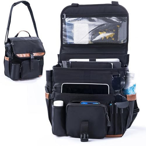 Car Seat Organizer with Lid and Laptop Compartment