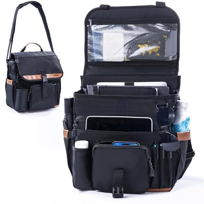 Car Seat Organizer with Lid and Laptop Compartment